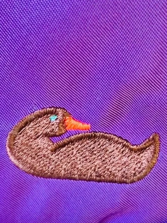 Dooney & Bourke Wayfarer Nylon Triple Zip Crossbody Purple/Brown Leather Trim - Picture 4 of 6